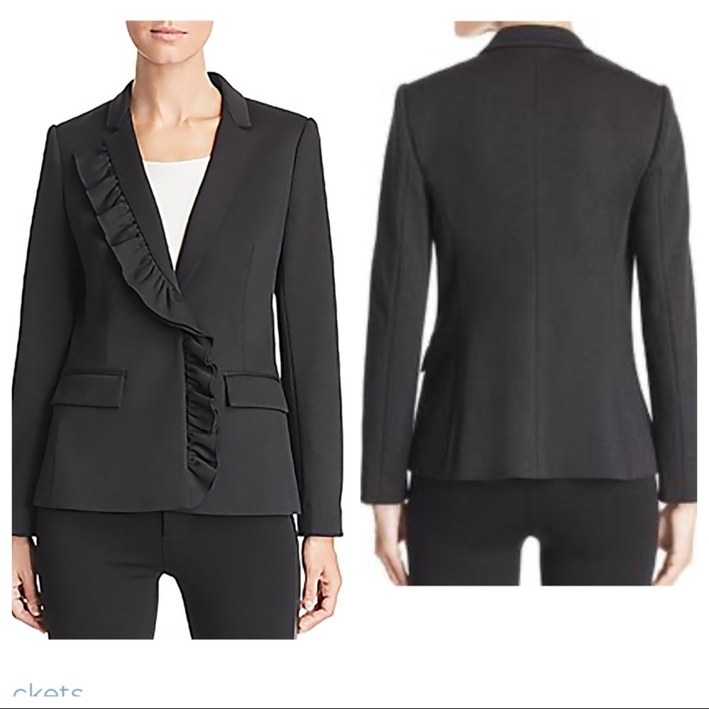 NWT! Le Gali Kiara Asymmetric Ruffle Blazer Jacket